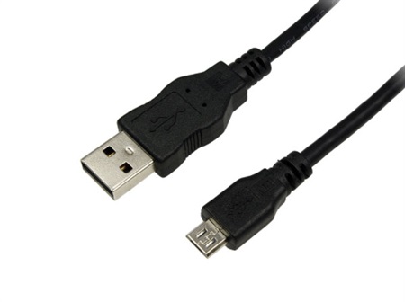 USB 2.0 A Male til Micro B Male, 1,8M